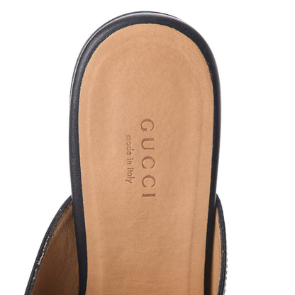 Gucci Calfskin Womens Princetown Slippers 37.5 Black 5 of 7