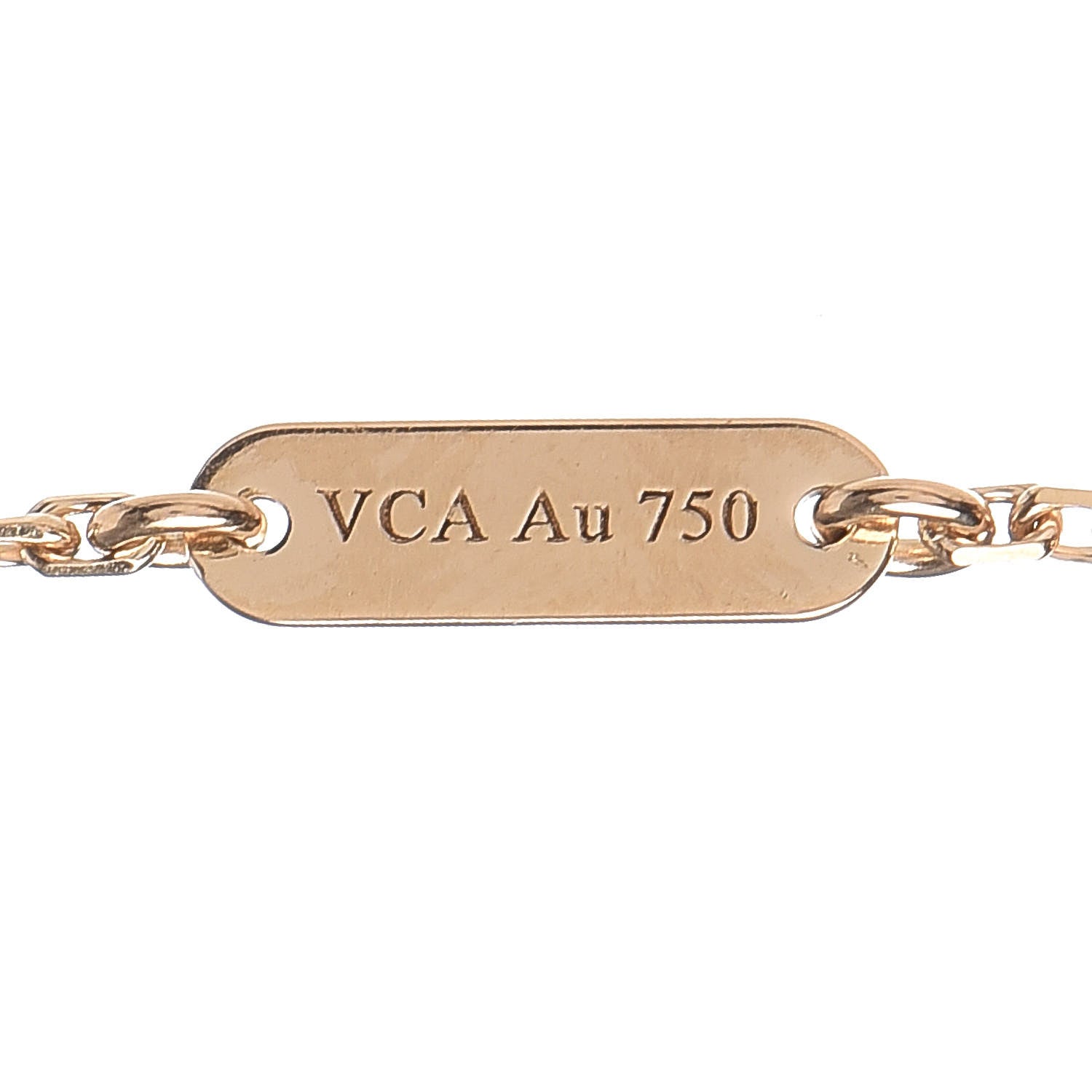 Van Cleef & Arpels 18K Yellow Gold Mother of Pearl Vintage Alhambra Pendant Necklace 7 of 7