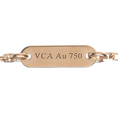 Van Cleef & Arpels 18K Yellow Gold Mother of Pearl Vintage Alhambra Pendant Necklace 7 of 7