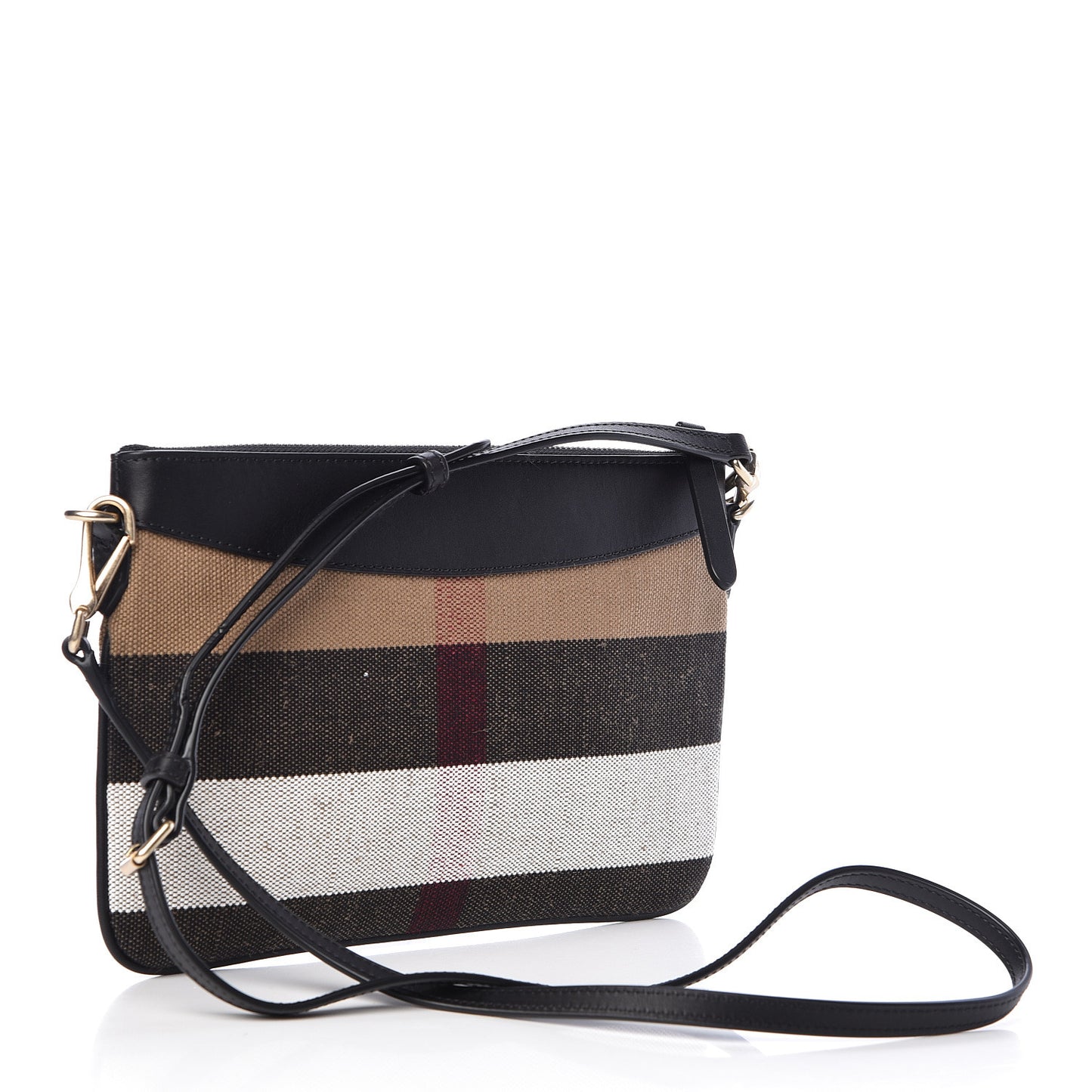 Mega Check Peyton Crossbody Clutch Bag Black