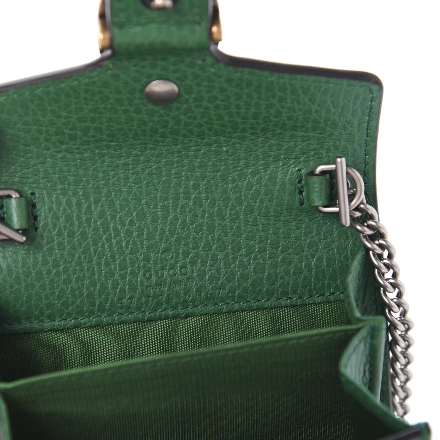 Gucci Calfskin Dionysus Coin Purse Emerald 8 of 10