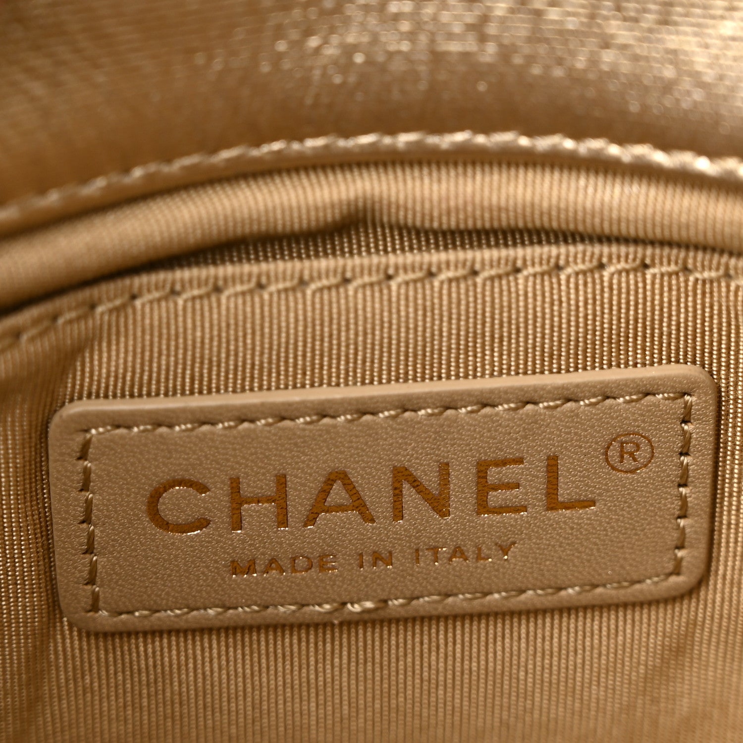 Chanel Metallic Sheepskin Thin Striped Extra Mini Flap Multicolor Gold 6 of 10