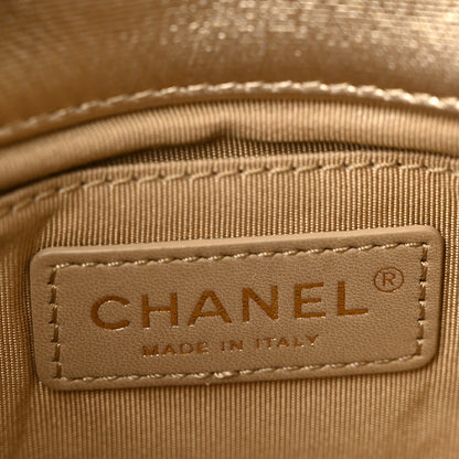Chanel Metallic Sheepskin Thin Striped Extra Mini Flap Multicolor Gold 6 of 10