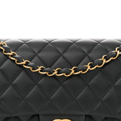 Chanel Lambskin Quilted Medium Double Flap Black 8 of 14