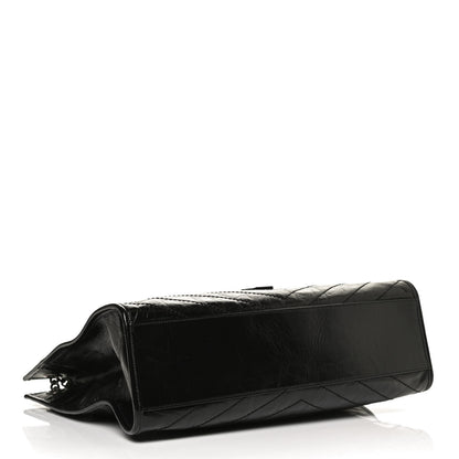 Saint Laurent Crinkled Calfskin Matelasse Monogram Niki Shoulder Bag Black 4 of 11