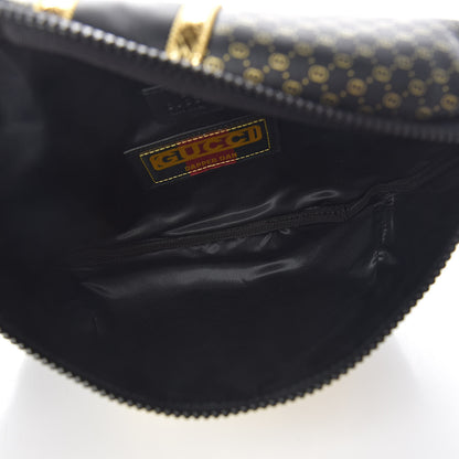 Gucci X DAPPER DAN Calfskin Laminated Ayers GG Micro Monogram Mens Belt Bag Black 5 of 12
