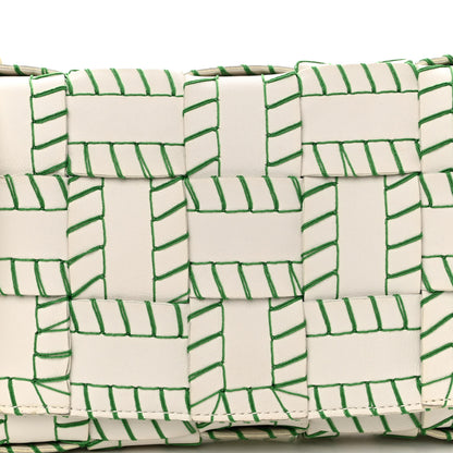 Bottega Veneta Lambskin Maxi Intreccio Overlock Stitched Cassette Crossbody Bag White Parakeet 7 of 9