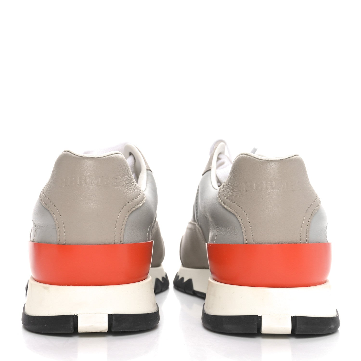 Hermes Calfskin Womens Trail Sneakers 36 Beige Rose Gris Brume 6 of 9