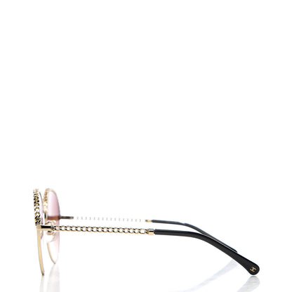 Chanel Chain Pantos Sunglasses 4242 Gold Brown 3 of 9