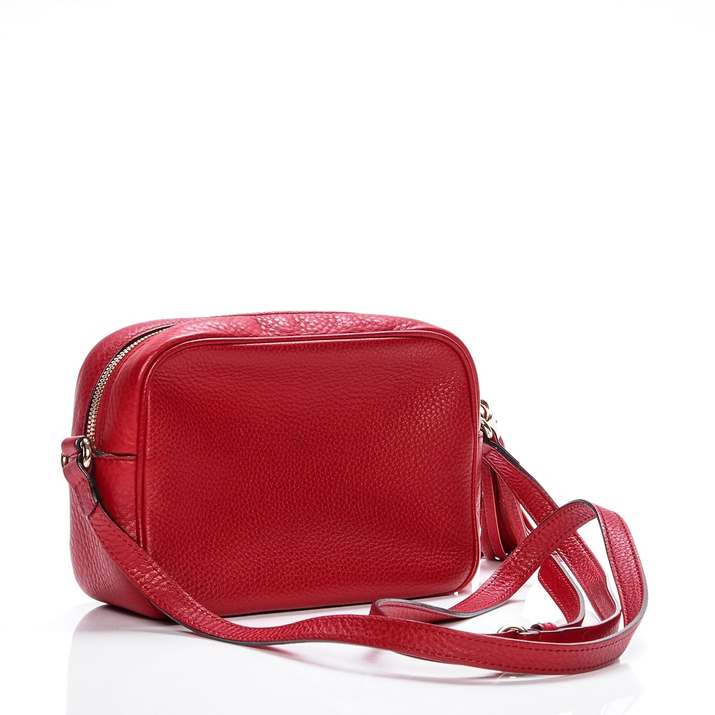 Pebbled Calfskin Small Soho Disco Bag Tabasco Red