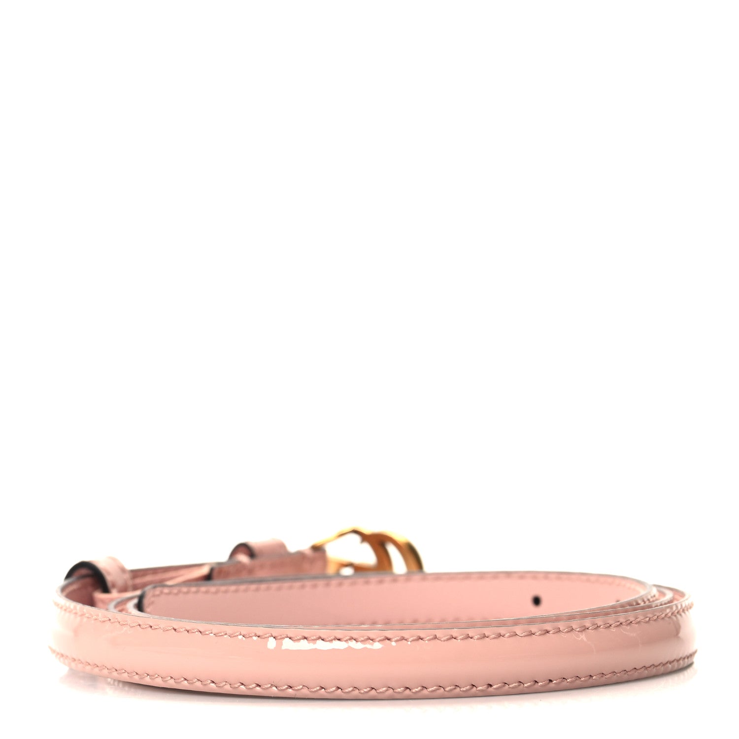 Gucci Patent Double G Thin Belt 95 38 Powder Pink 2 of 5
