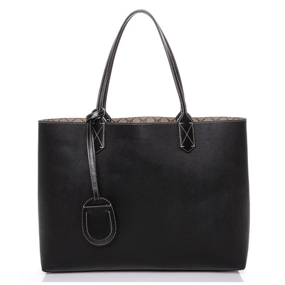 Gucci Calfskin GG Supreme Monogram Medium Reversible Tote Black 2 of 8