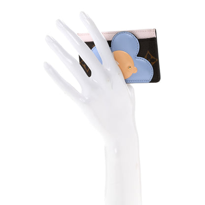 Louis Vuitton Monogram Vivienne Snowy Card Holder Pearl Blue Frost 2 of 7