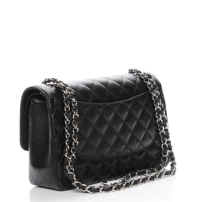 Chanel Caviar Quilted Jumbo Double Flap Black 3 of 8