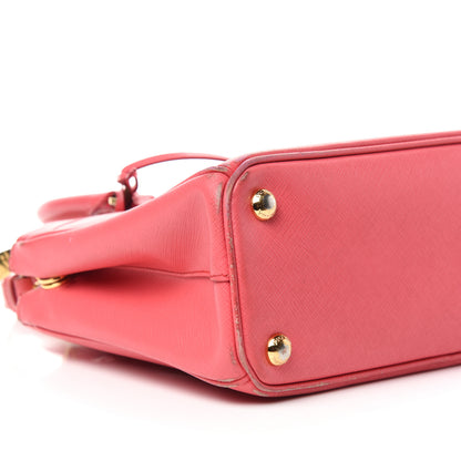 Prada Saffiano Mini Galleria Double Zip Tote Fragola 7 of 9