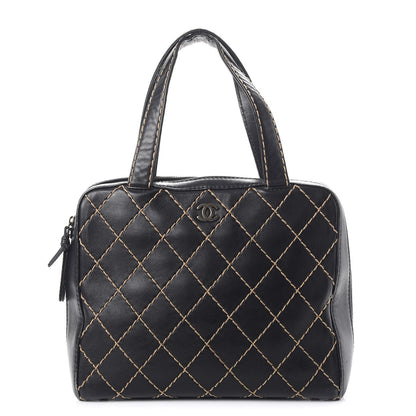 Chanel Calfskin Contrast Stitch Surpique Bowler Black 1 of 15