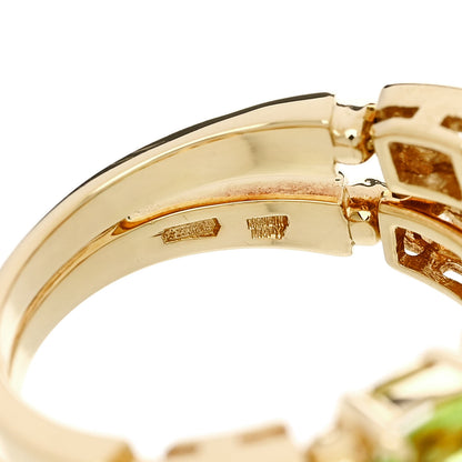 Bulgari 18K Yellow Gold Diamond Multi Gemstone Allegra Ring 52 6 5 of 5