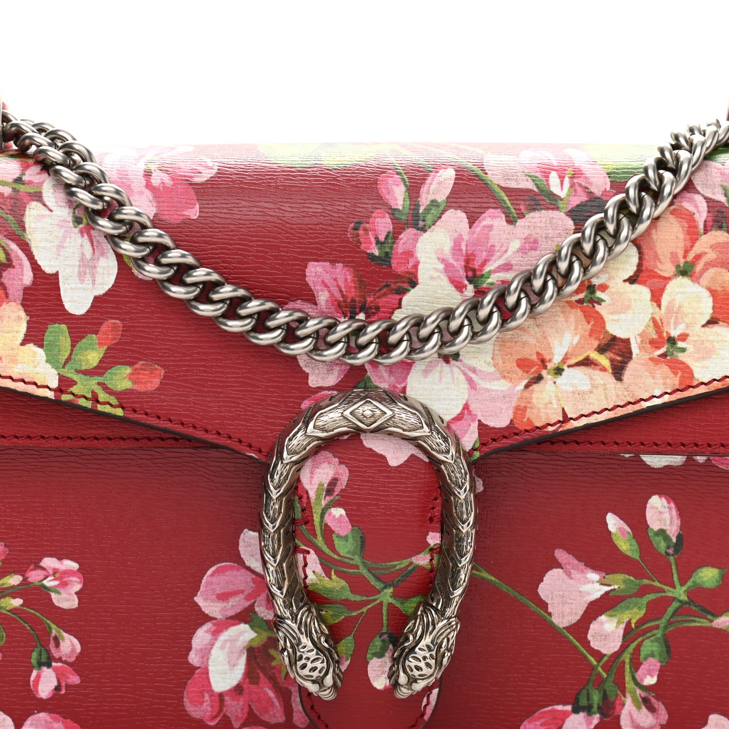 Gucci Calfskin Blooms Print Small Dionysus Shoulder Bag Romantic Cherry Multicolor 9 of 12