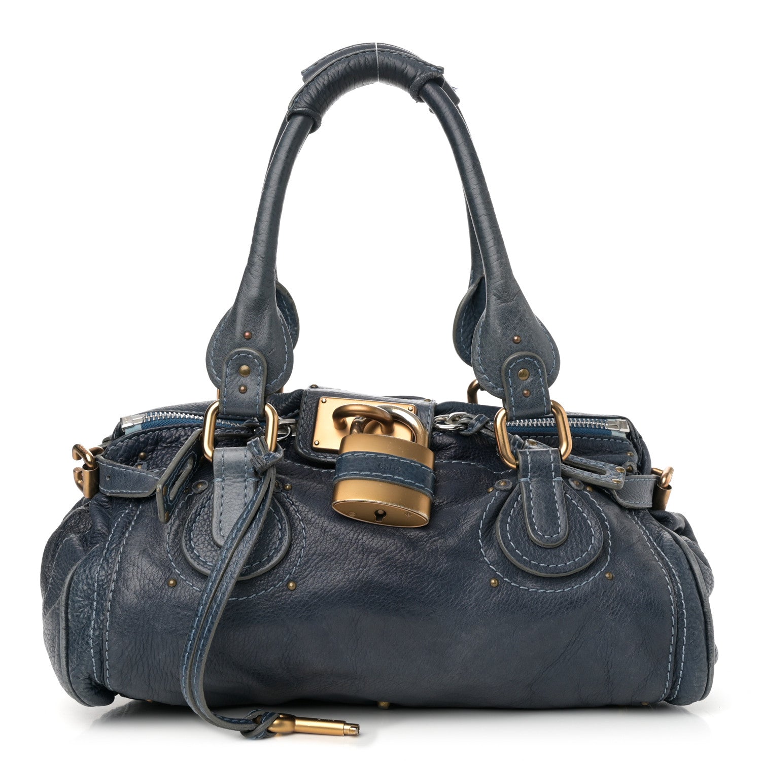 Chloe Calfskin Paddington Satchel Blue 1 of 13