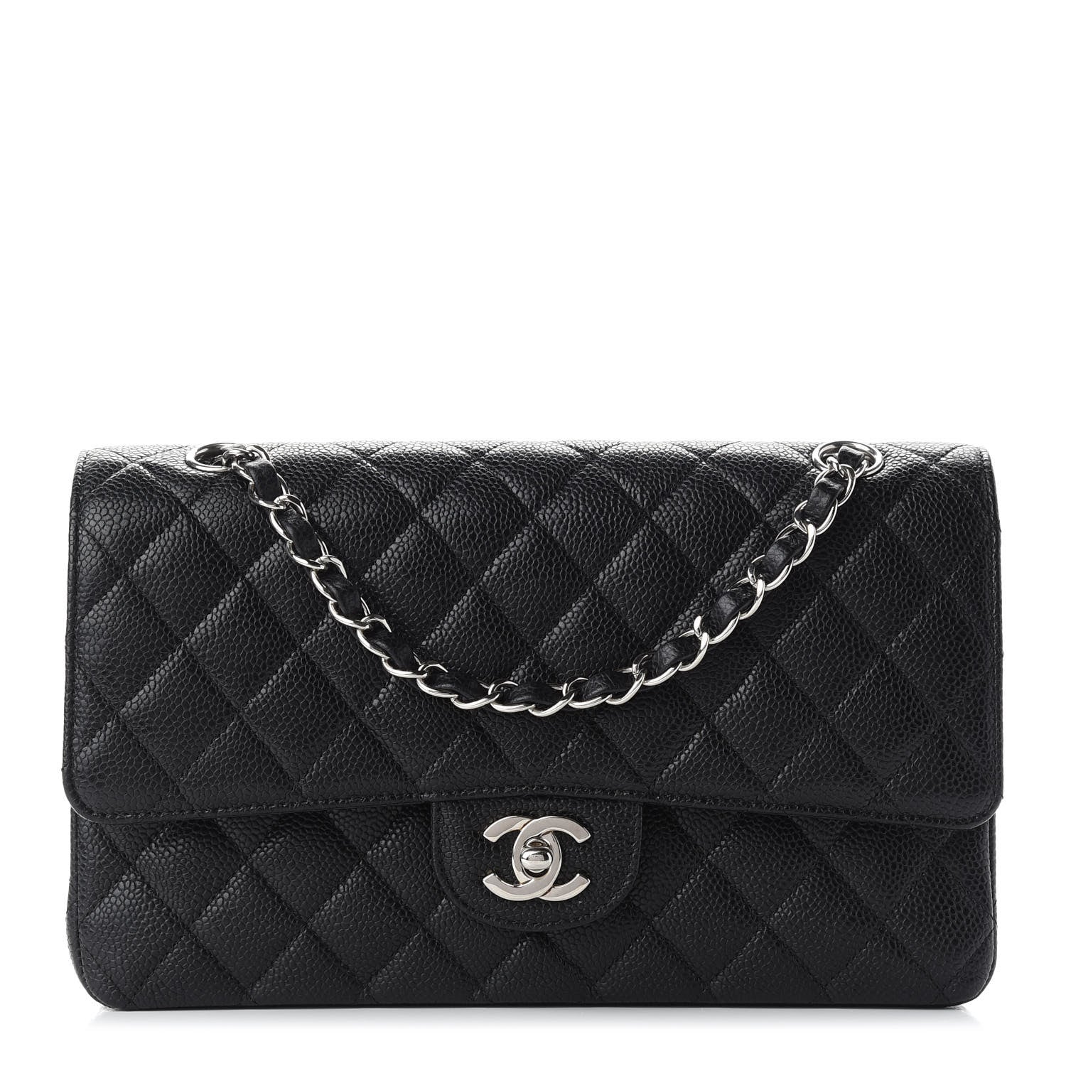 Chanel Caviar Quilted Medium Double Flap Black 1 of 9