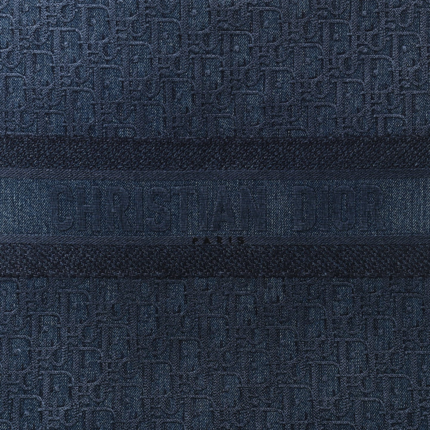 Oblique Denim Book Tote Denim Blue