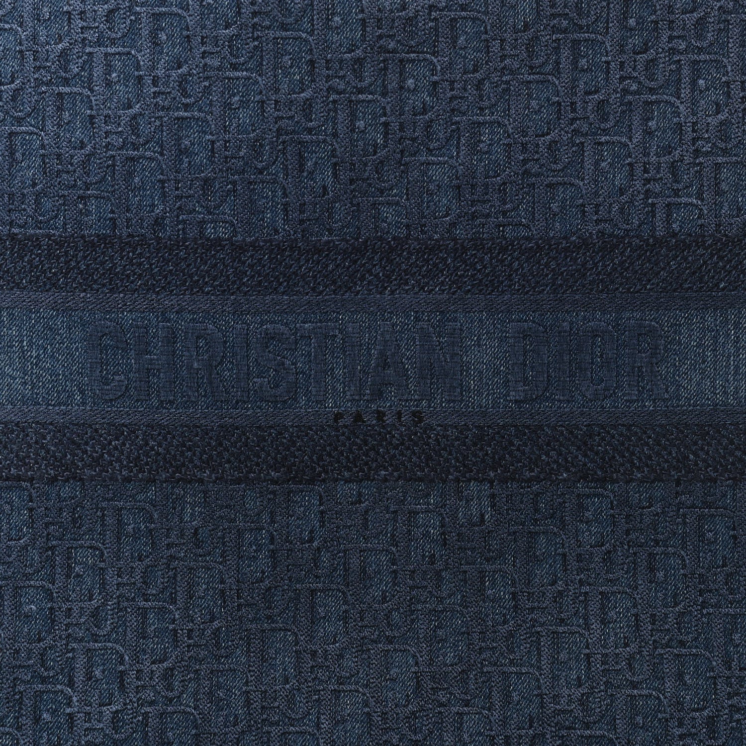 Christian Dior Oblique Denim Book Tote Denim Blue 7 of 13