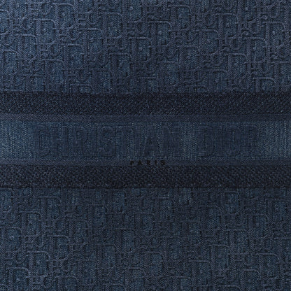 Christian Dior Oblique Denim Book Tote Denim Blue 7 of 13