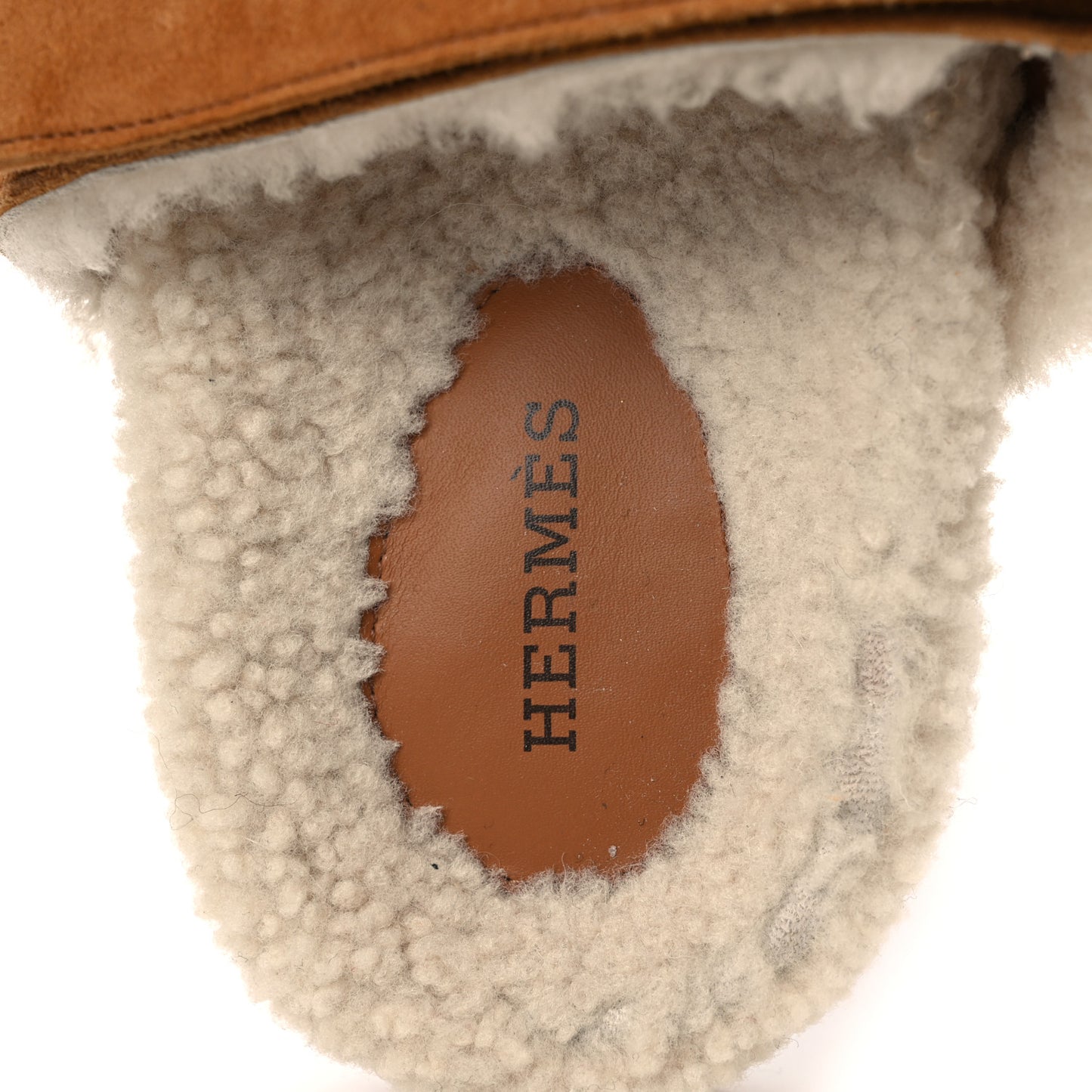 Suede Goatskin Woolskin Womens Chypre Sandals 36.5 Naturel Ecru