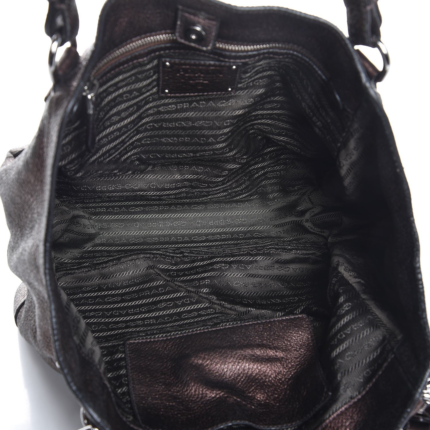 Prada Vitello Daino Shoulder Bag Antico Mordore 5 of 13