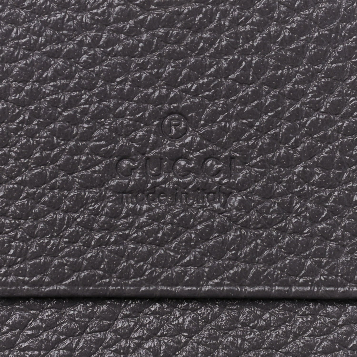 Gucci Grainy Calfskin Zumi Chain Card Case Wallet Dusty Grey 7 of 10