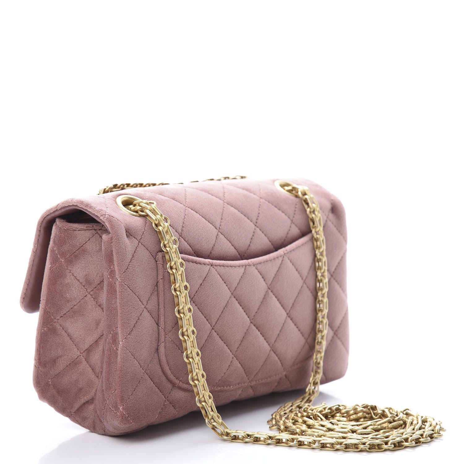 Chanel Velvet Quilted Mini 2.55 Reissue Flap Pink 3 of 10