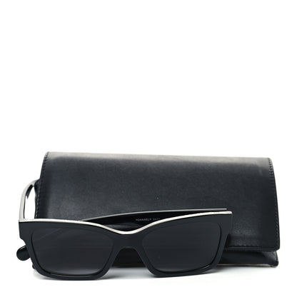 Chanel Acetate Polarized Square Sunglasses 5417 Black 9 of 9