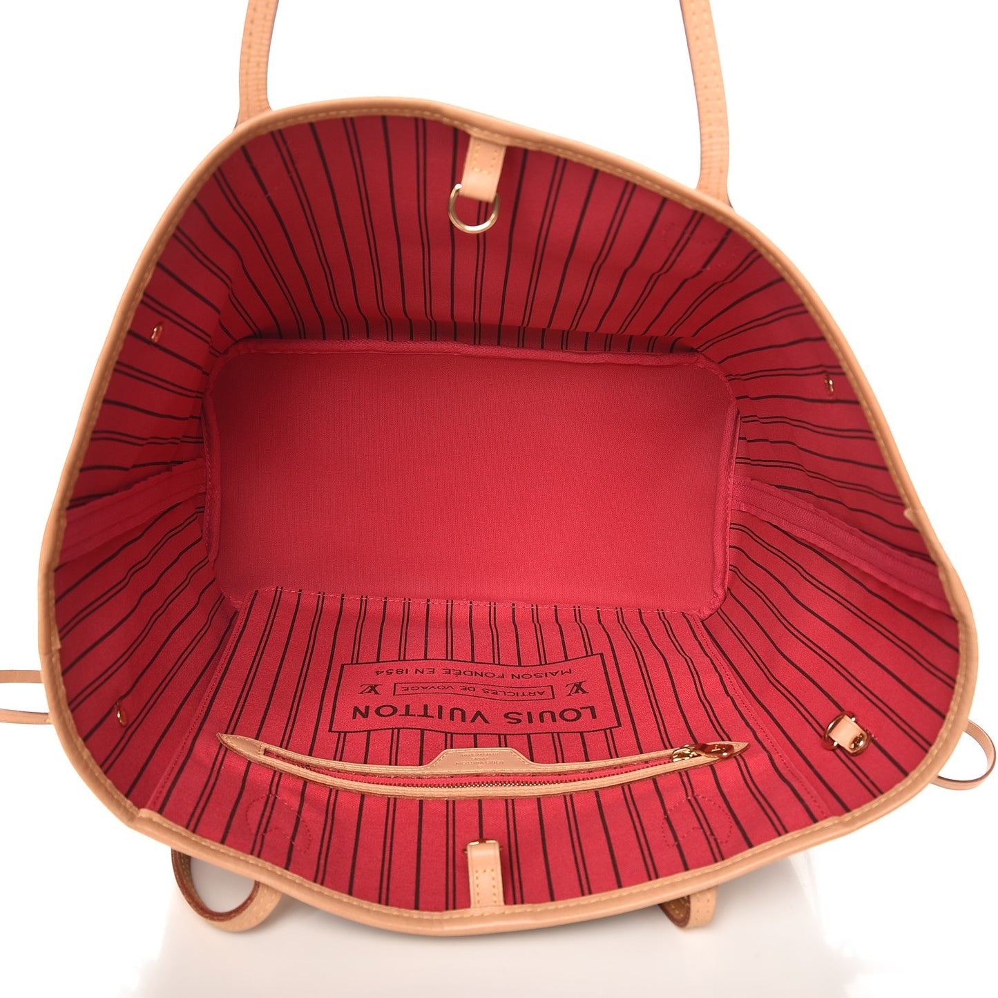 Monogram Bay Neverfull MM Rose Ballerine Poppy