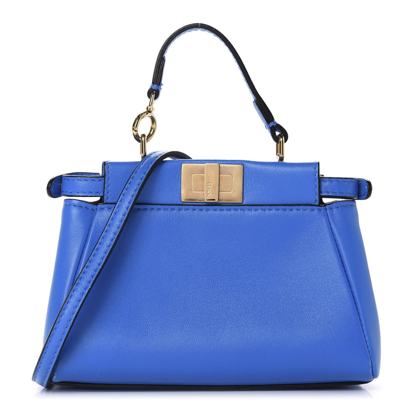 Shiny Nappa Micro Peekaboo Iconic Satchel Blue Royal