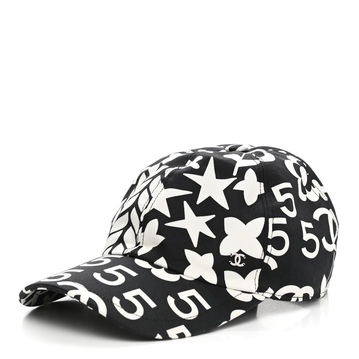 Cotton Cap Hat Black White
