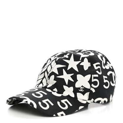 Chanel Cotton Cap Hat Black White 1 of 8