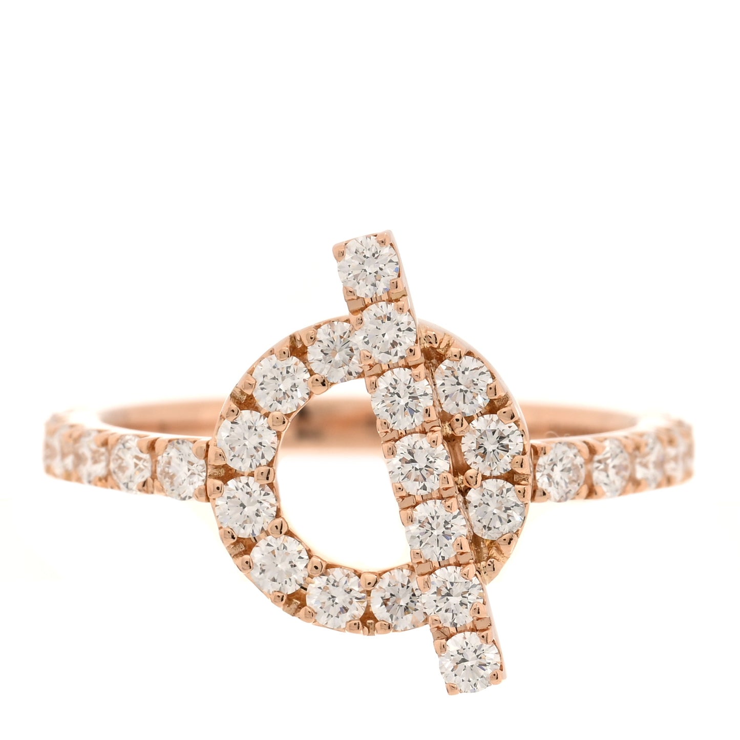 18K Rose Gold Diamond Finesse Ring 54 6.75