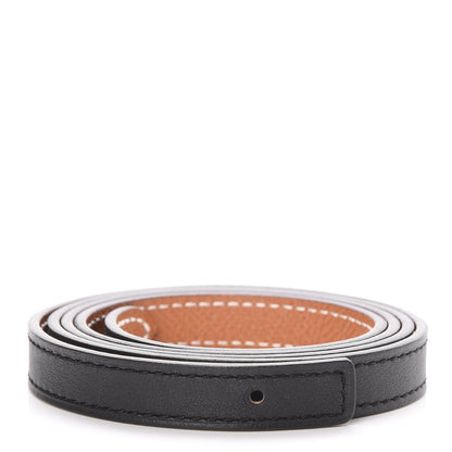 Hermes Swift Epsom 13mm Belt Strap 85 Black Gold 1 of 5