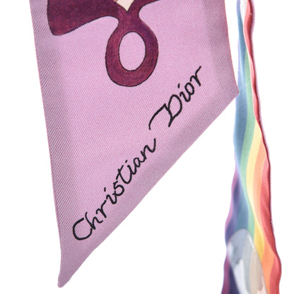Christian Dior Silk Judgement Scarf Pink 10 of 11
