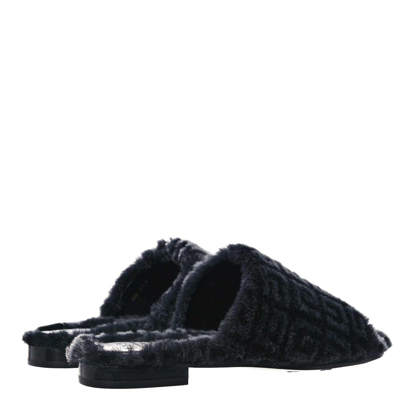 Shearling 4G Logo Mule Slide Sandals 38.5 Black