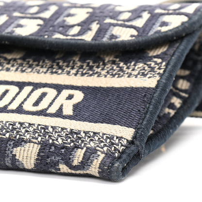 Christian Dior Oblique Slim Saddle Pouch Blue 10 of 11