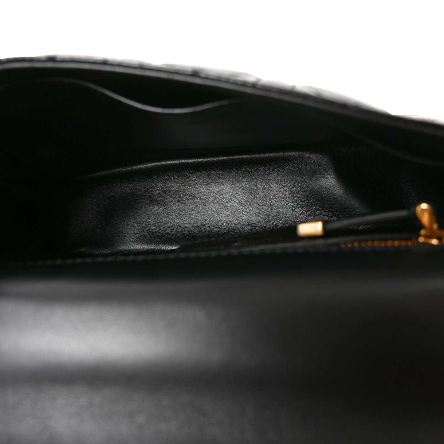 Calfskin Cannage Small Caro Bag Black