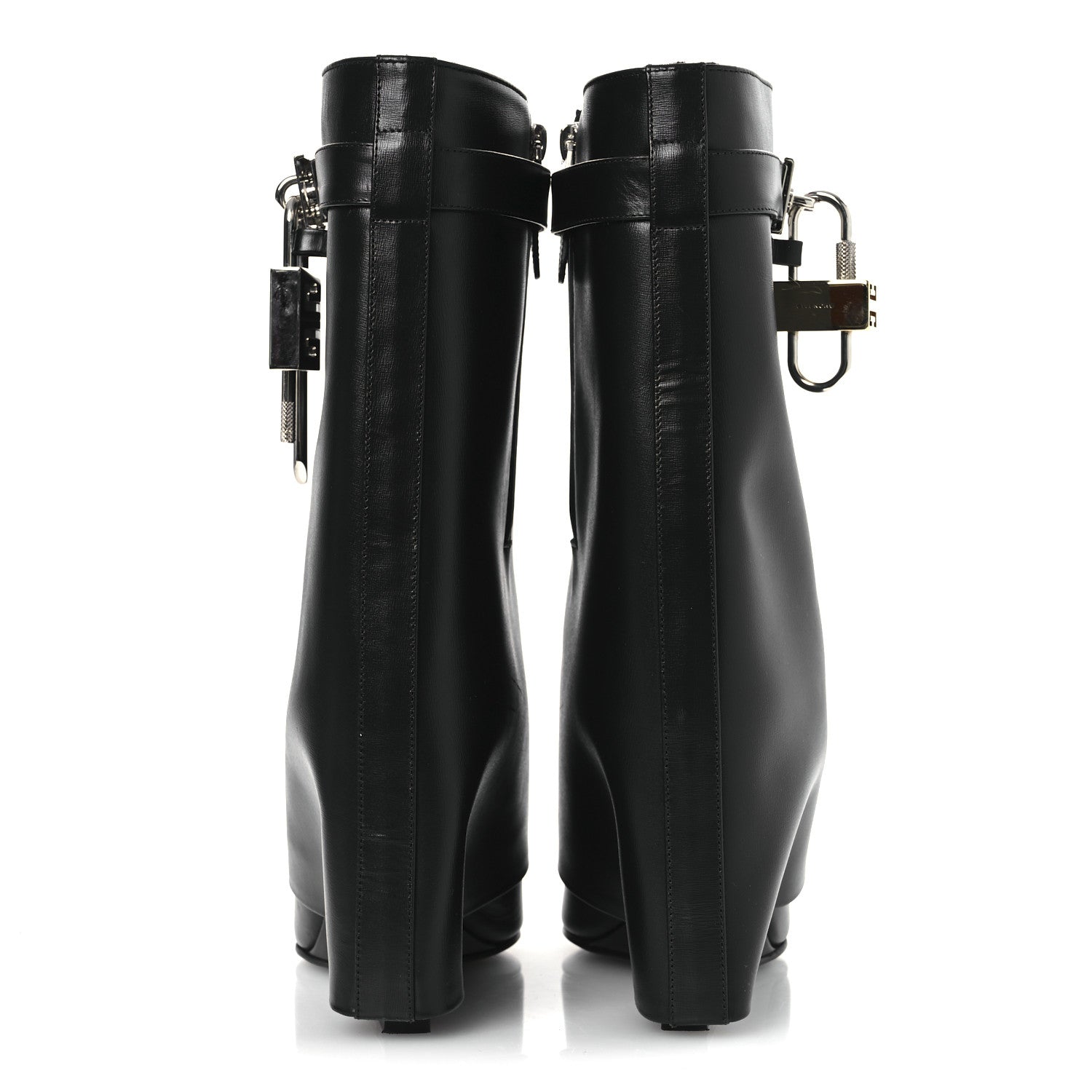 Givenchy Calfskin Shark Lock Ankle Boots 39 Black 6 of 11