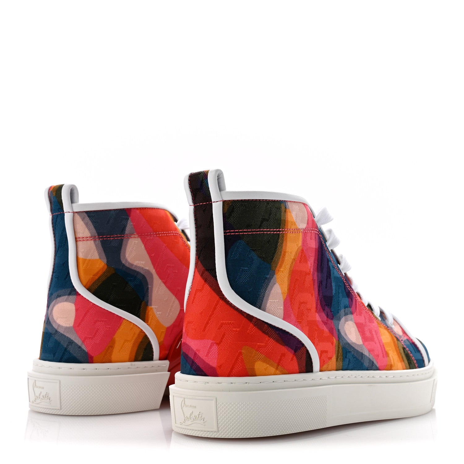 Christian Louboutin Canvas Nappa Mens Adolon High Top Sneakers 42.5 Multicolor 5 of 11