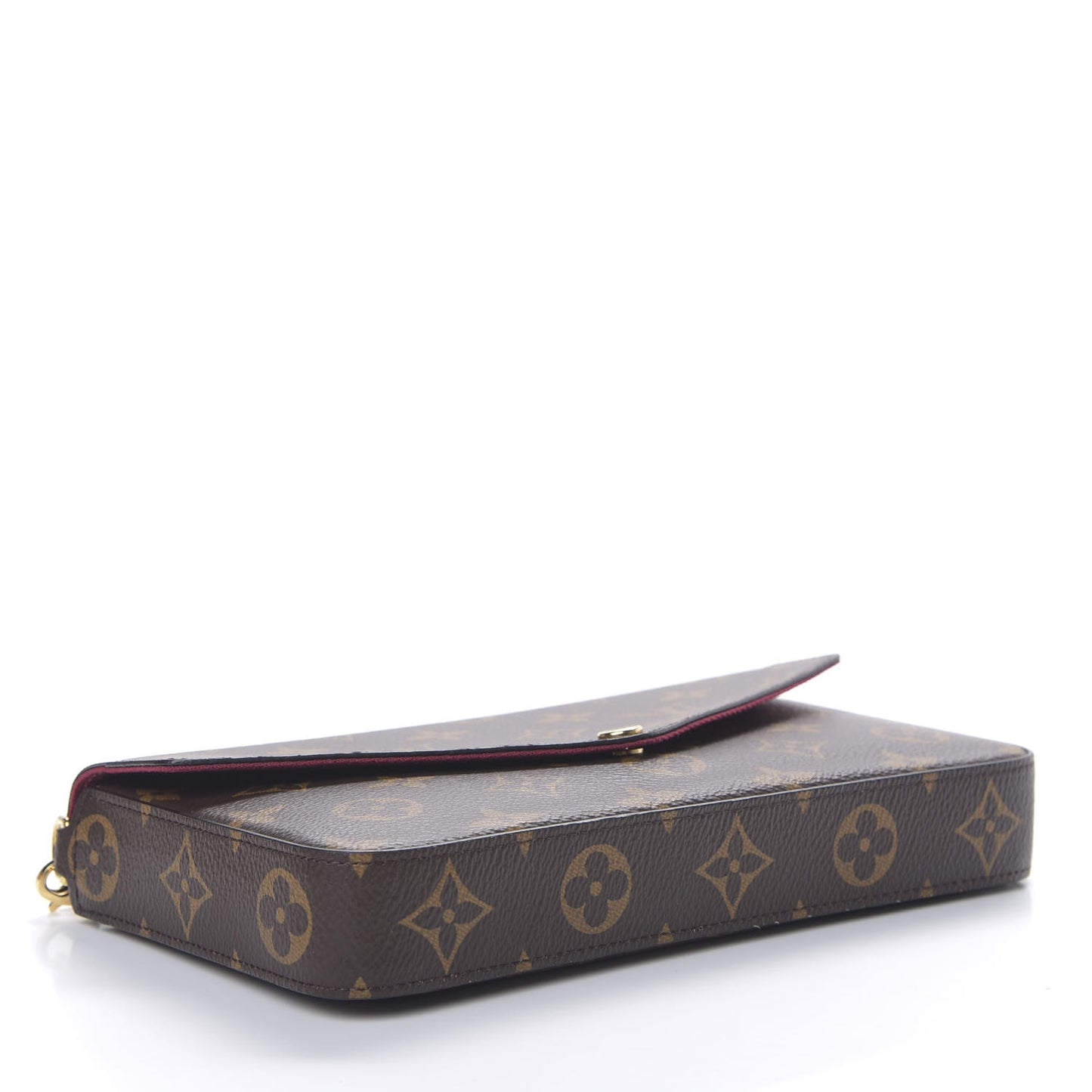 Monogram Pochette Felicie Chain Wallet Fuchsia