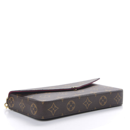 Louis Vuitton Monogram Pochette Felicie Chain Wallet Fuchsia 3 of 9