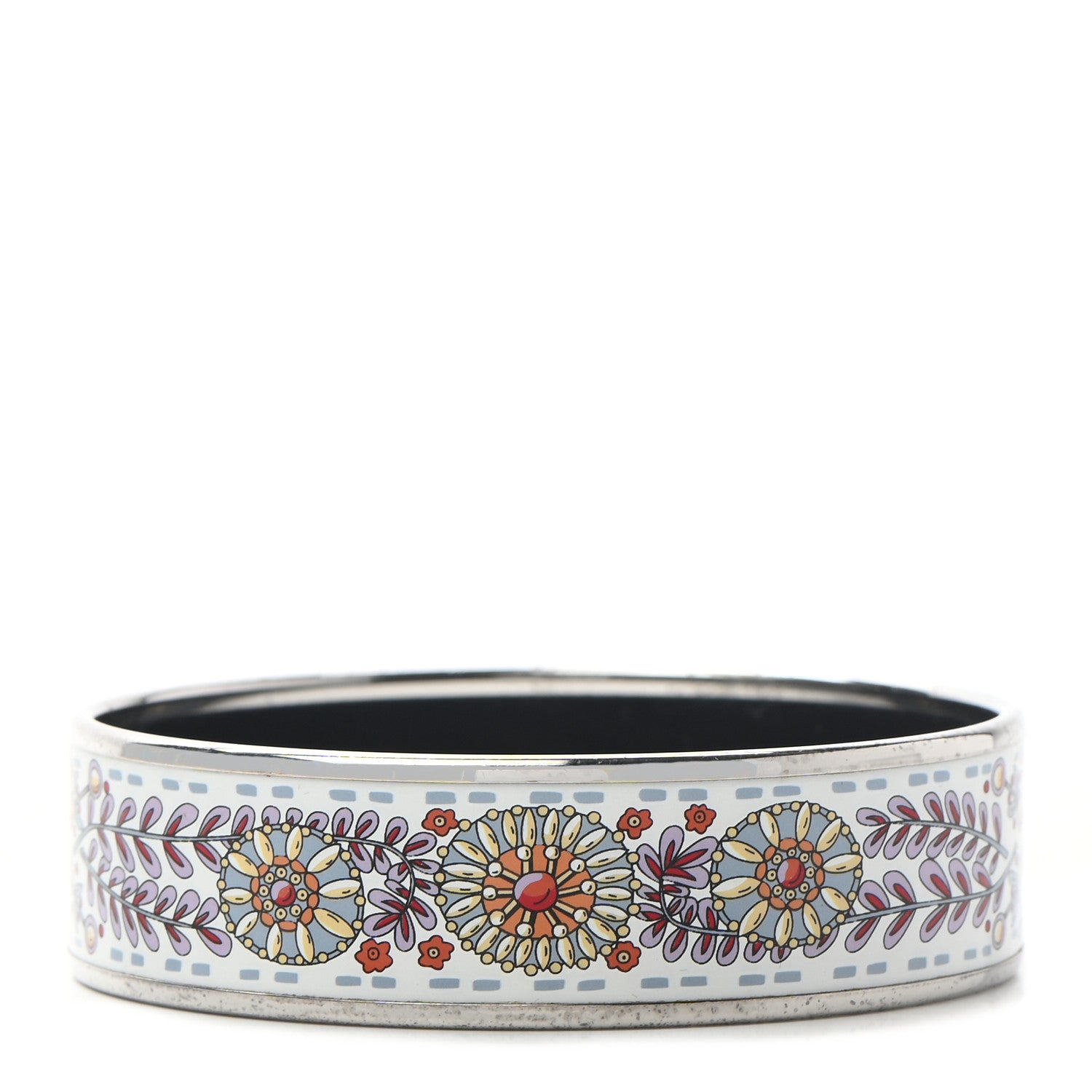 Hermes Enamel Printed Wide Bracelet 70 1 of 5