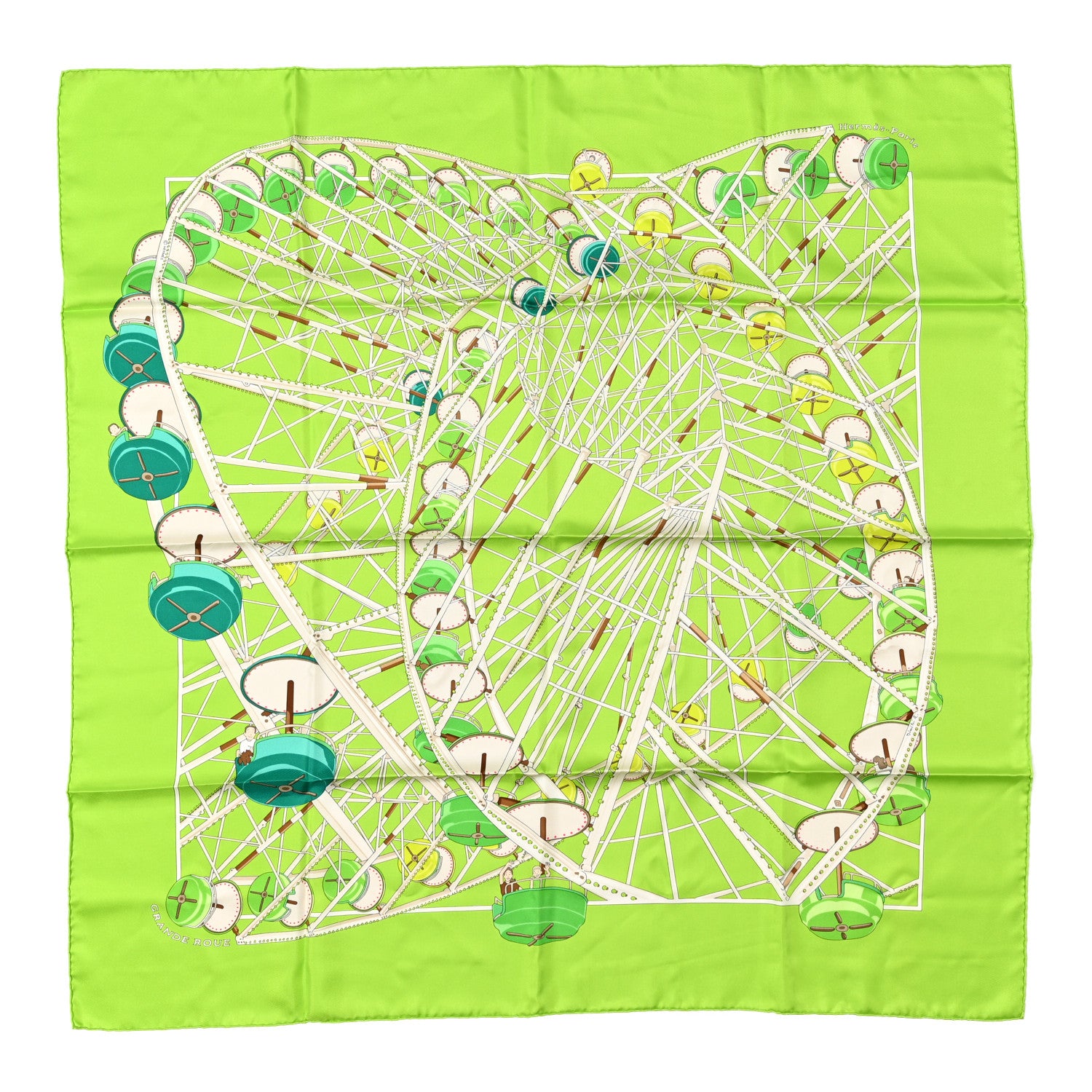 Hermes Silk Grande Roue Scarf 90 1 of 6