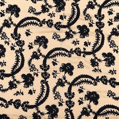 Louis Vuitton Wool Silk Monogram Floral Shawl Black Gold 4 of 4