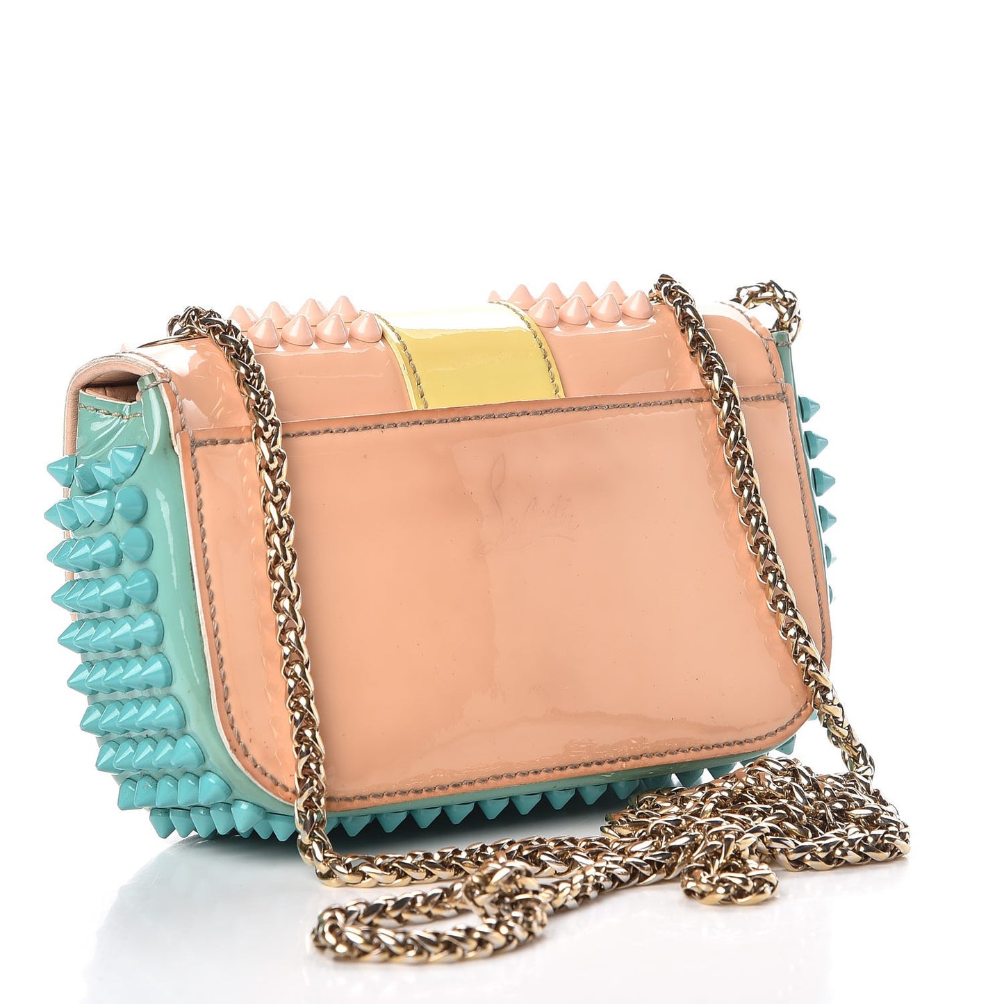 Patent Spiked Sweety Charity Crossbody Bag Multicolor